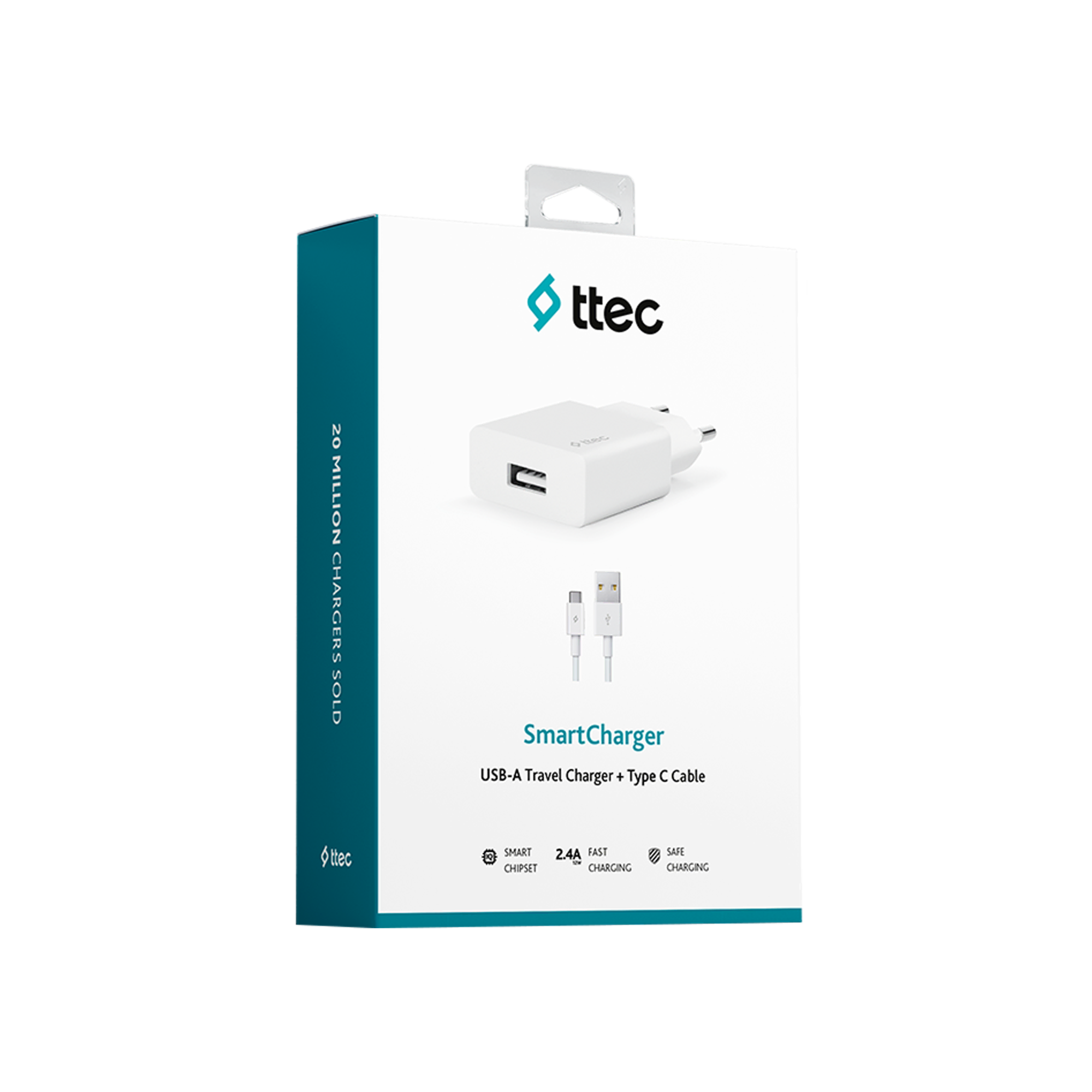 Ttec 2SCS20CB SmartCharger 2A+Type-C Kab Şarj Cihazları