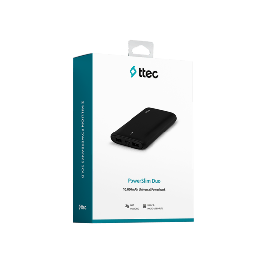 Ttec 2BB163S PowerSlim Duo 10.000mAh Ta Cep Telefonu Aksesuar