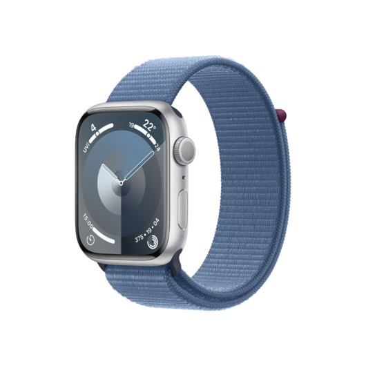 Apple Watch S9  41mm Gümüş   Kış Mavi SL Akıllı Saat