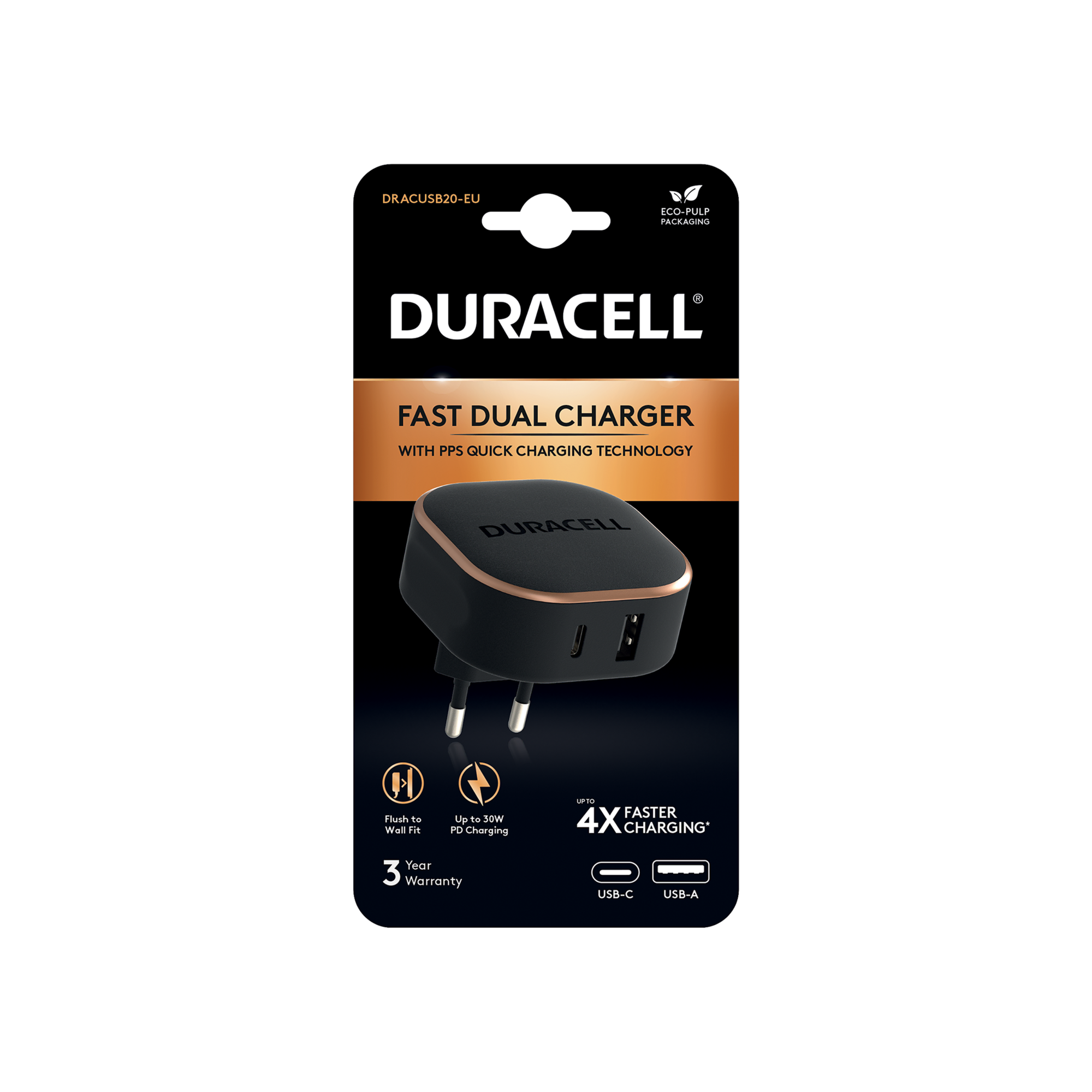 DURACELL WALL CHARGER 30W BLACK Şarj Cihazları