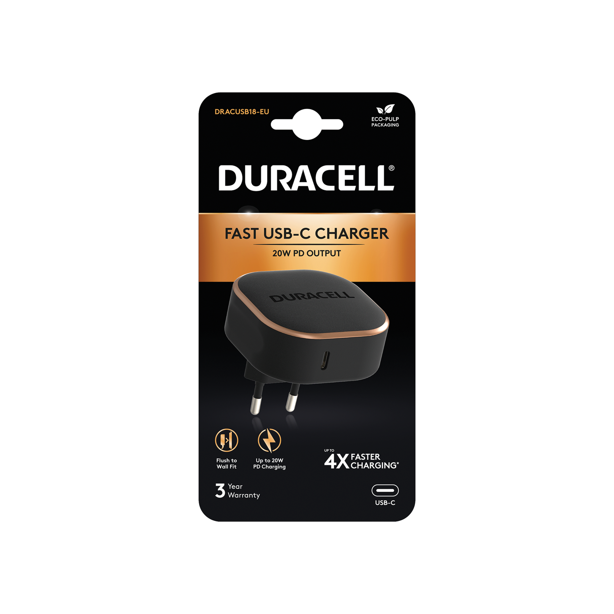 DURACELL WALL CHARGER 20W BLACK Şarj Cihazları